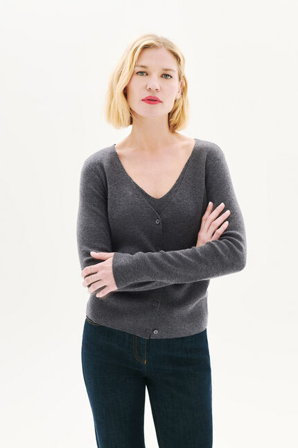 Pull Mwithney gris femme