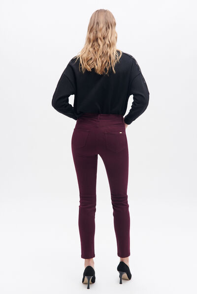 Pantalón Tony B ciruela mujer