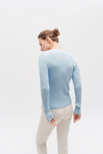 gilet jules bleu ciel femme