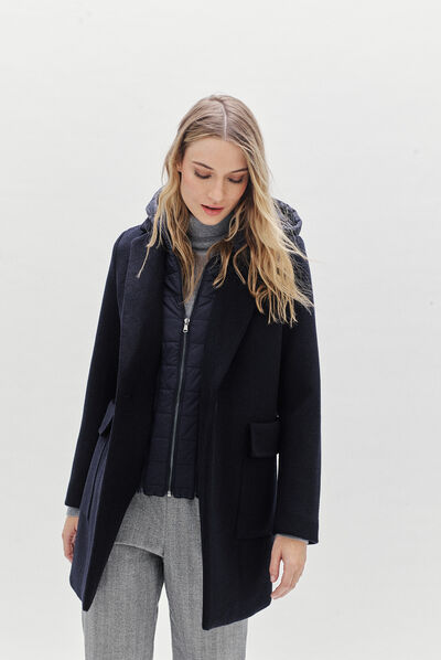 manteau jules bleu marine femme