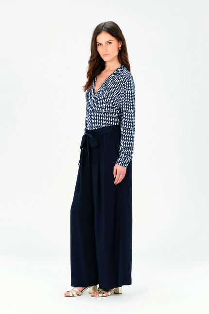 Pantalon phenriette bleu marine femme