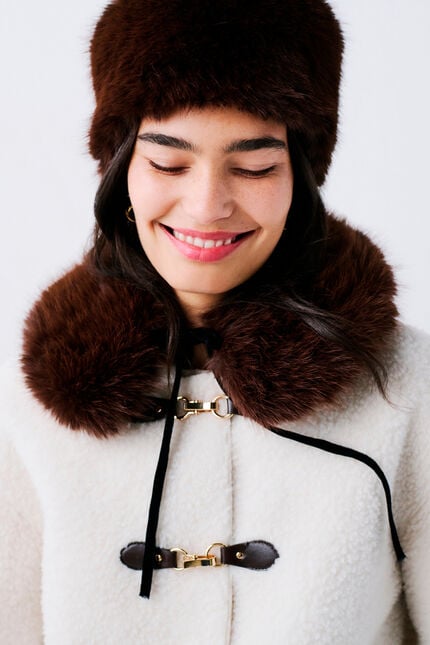 Ines scarf dark brown woman