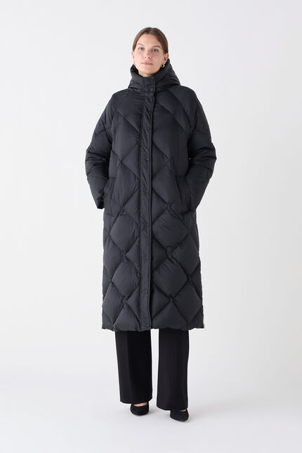 Manteau greta noir femme