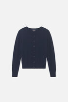 mcaroline 100% cashmere cardigan navy blue woman