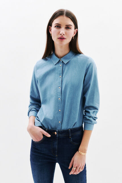 Jessica1 Hemd denim stone damen