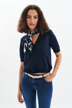 Laetitia 100% silk scarf black woman