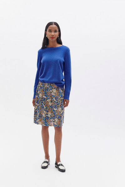 pull magda bleu electrique femme