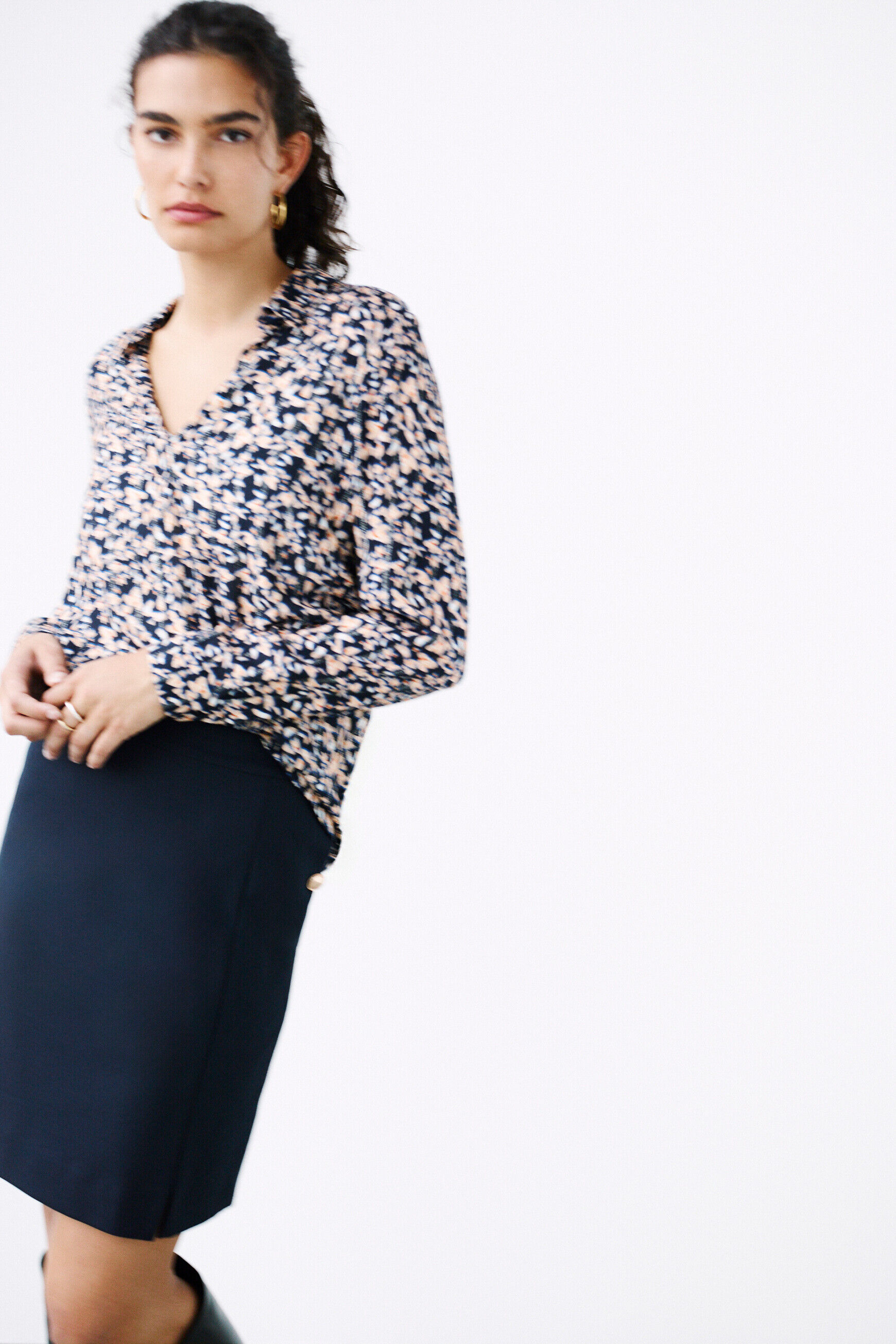 Blouse Lovely1 bleu marine femme