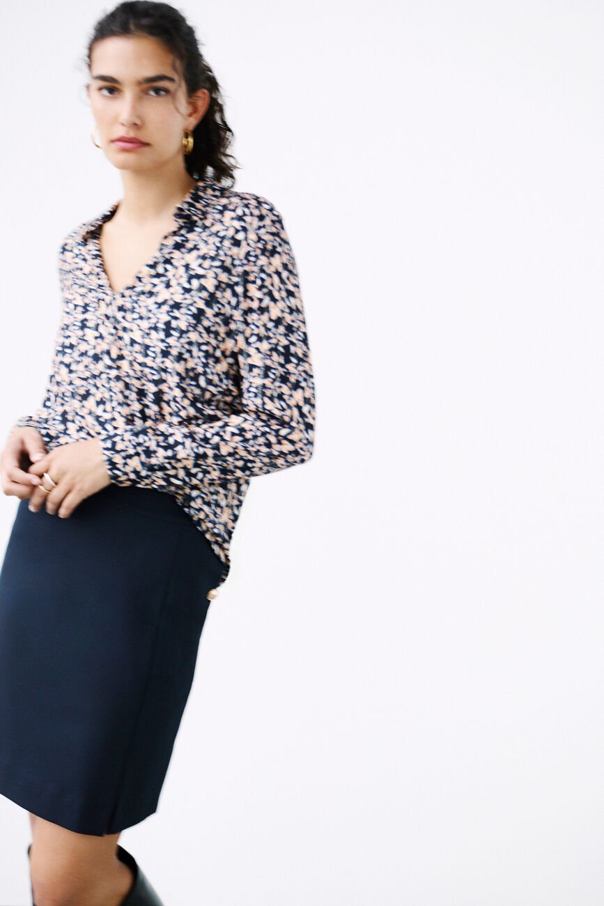 Blouse Lovely1 bleu marine femme