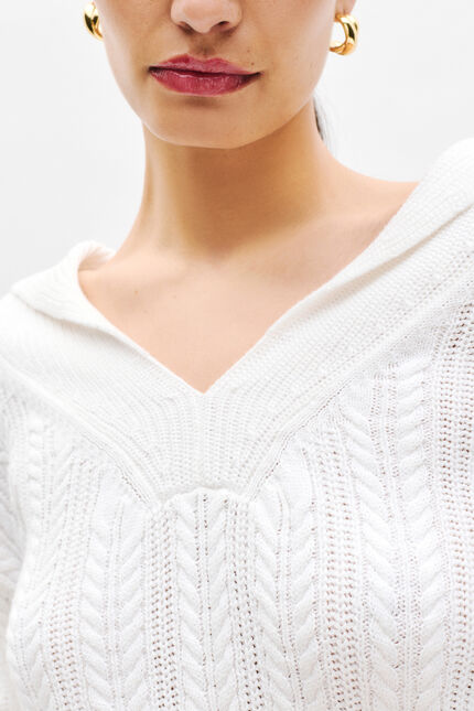 Maglione Mnathan bianco donna
