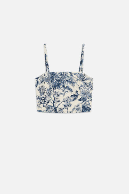 Top cbelly bleu marine femme
