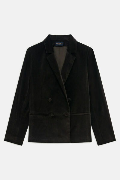 Giacca violine marrone scuro donna