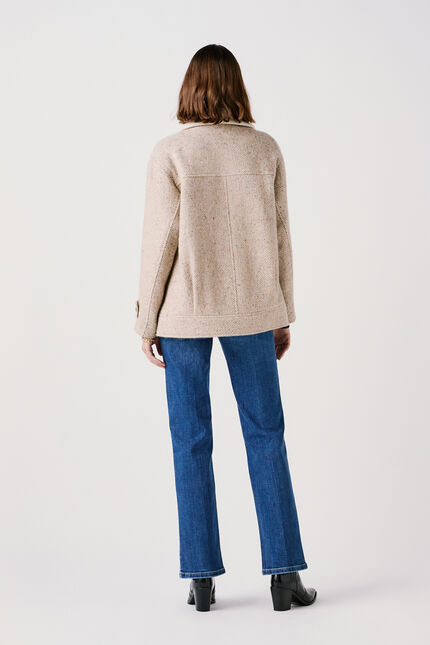 Manteau Glen beige femme