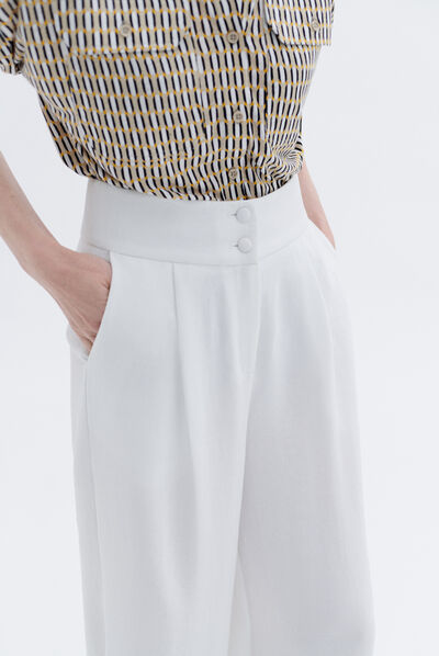 Pantalon theophane ivoire femme