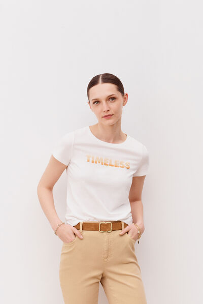 T-shirt Fortuna ivoor vrouw