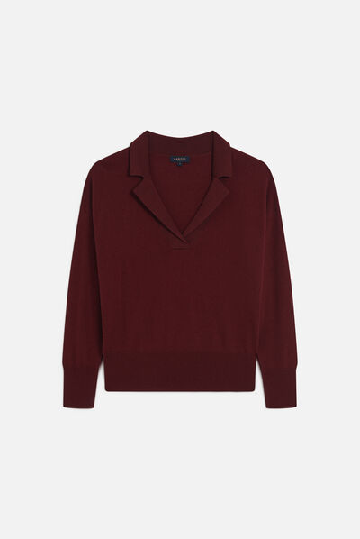 Pull marcelin bordeaux femme