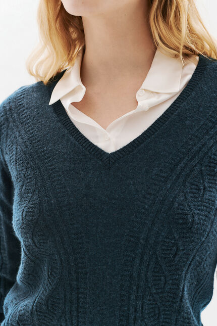 Pull mlise bleu marine femme