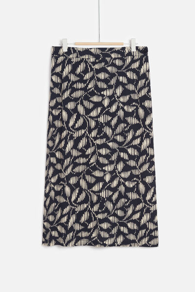 Jupe gina bicolore noir femme