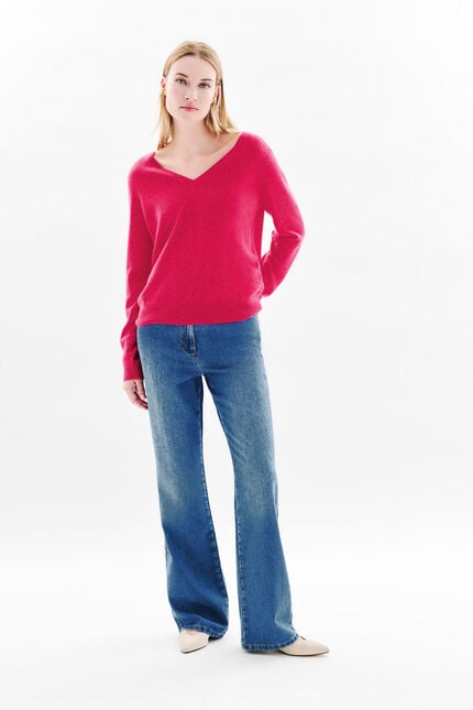 marianne2 100% cashmere sweater raspberry pink woman