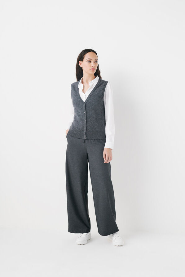 gilet milou gris fonce femme Gilet milou gris foncé femme