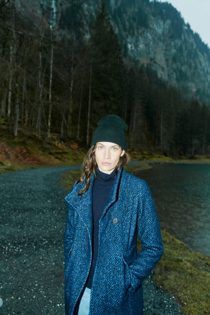 manteau ali bleu marine femme