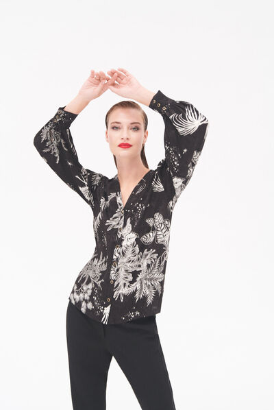 Blouse cora noir femme