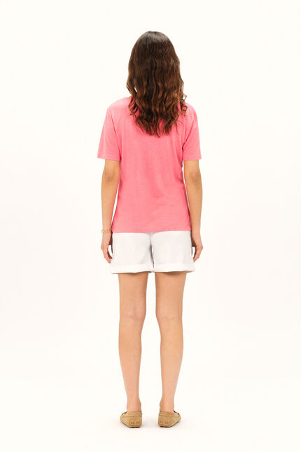 T-shirt tanis rose vif femme