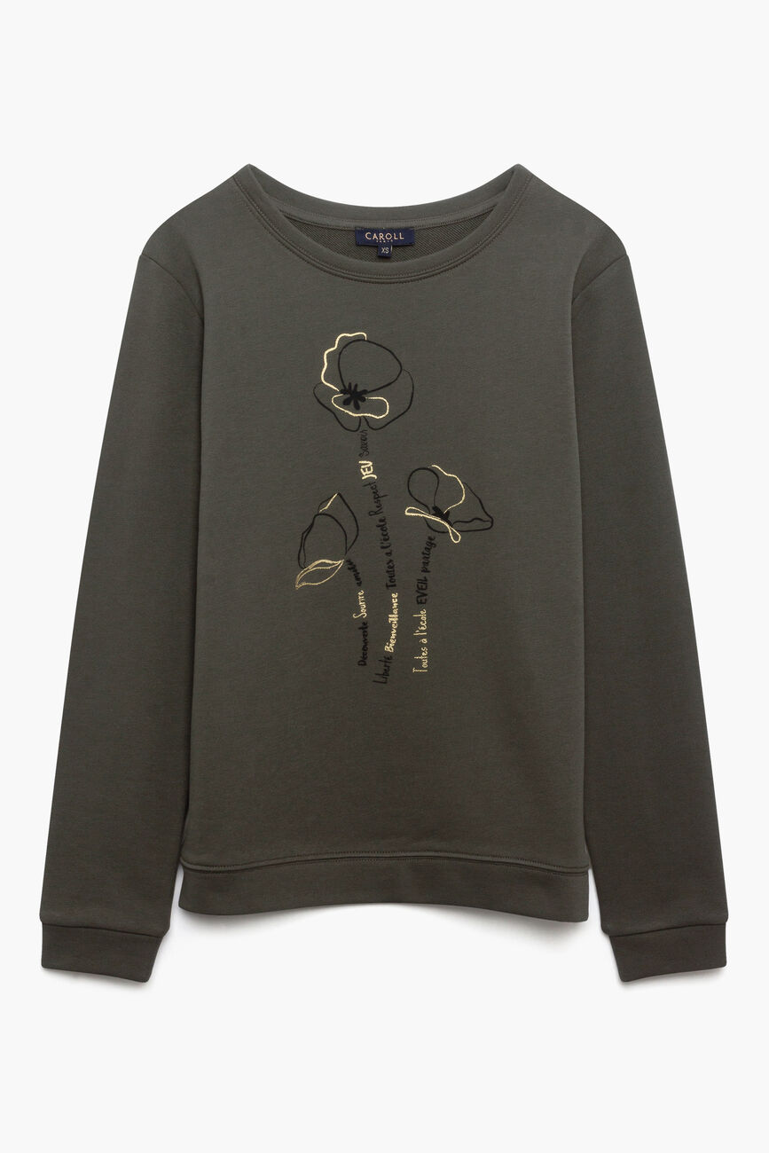 Sweat Jason vert kaki femme