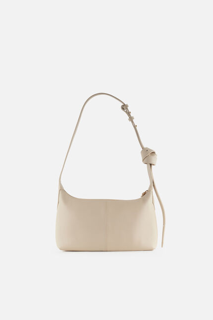 Sac Soa en cuir naturel ecru femme