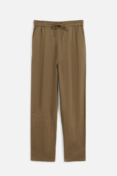 Pantalon peter vert olive femme