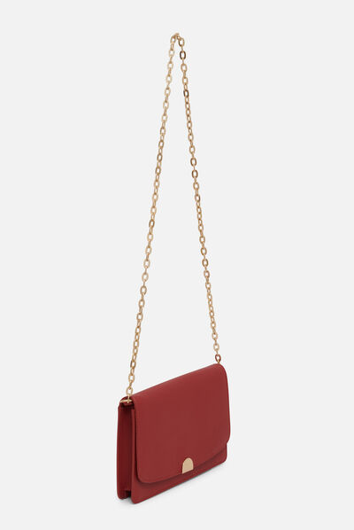 Bolso Kitty 100 % cuero rojo mujer