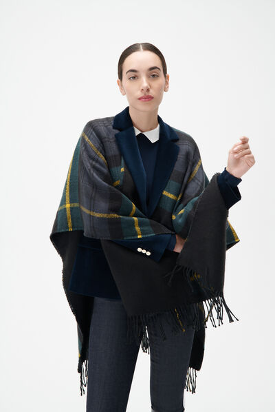 Poncho hadict noir femme