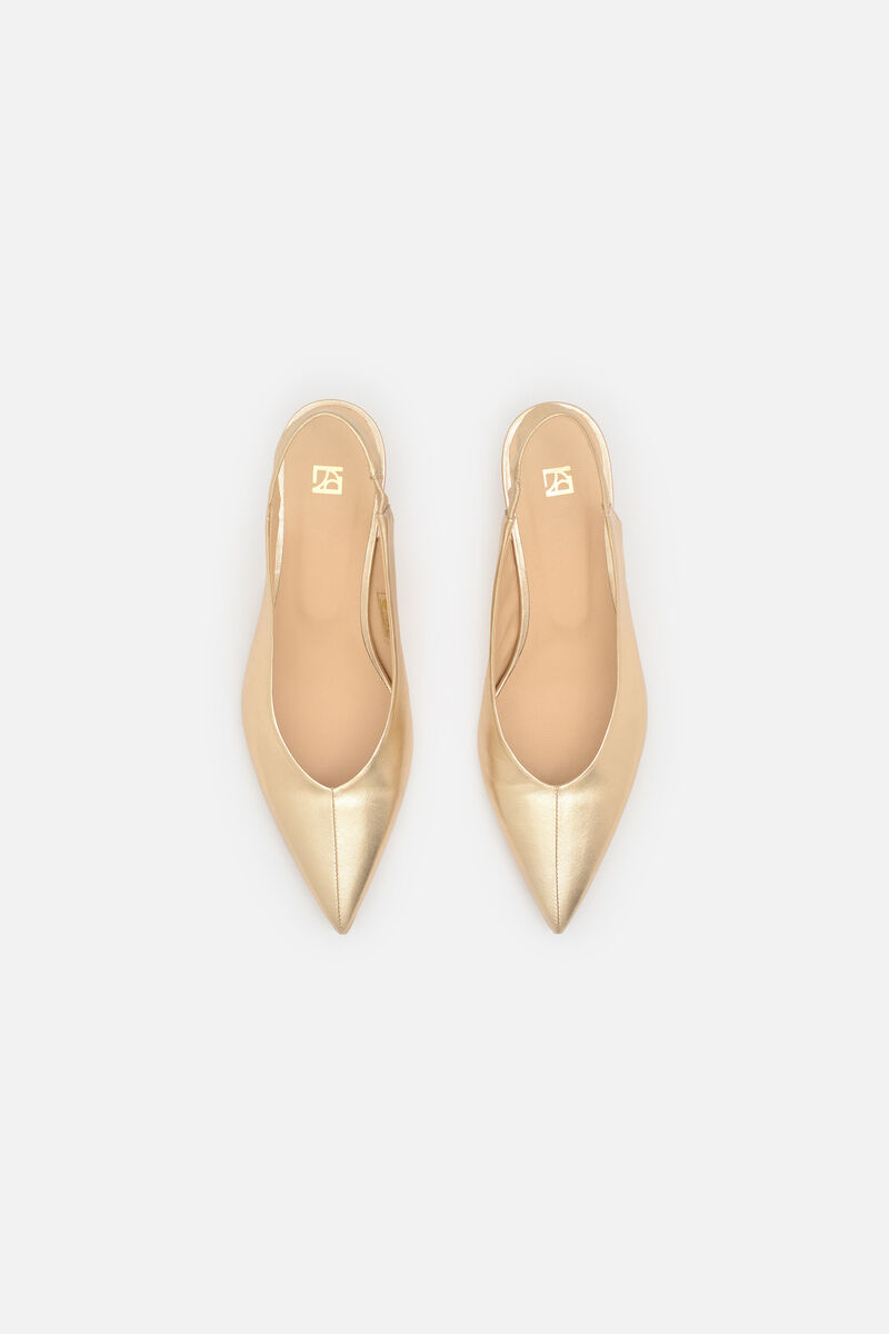 Sandales Escarpi2 en cuir naturel couleur or femme