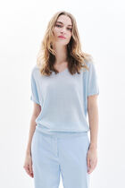 Sweater Milanel2 sky blue woman