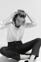 Cjamie1 100% silk shirt ivory woman