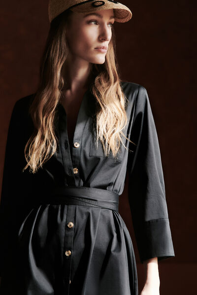 Vestido Maeva negro mujer