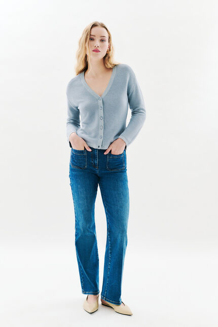 Gilet Mleonard bleu ciel femme