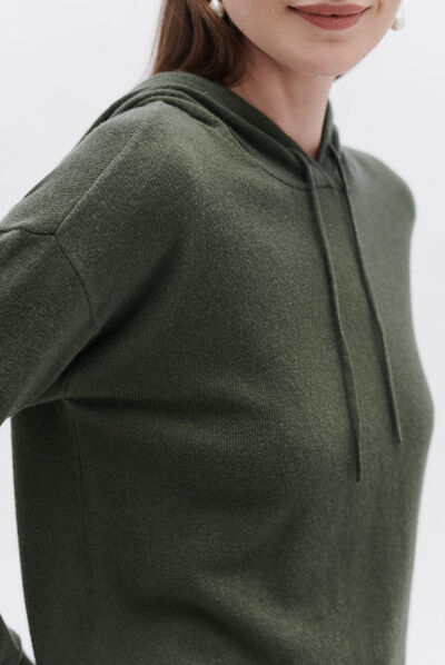 Pull marik vert clair femme