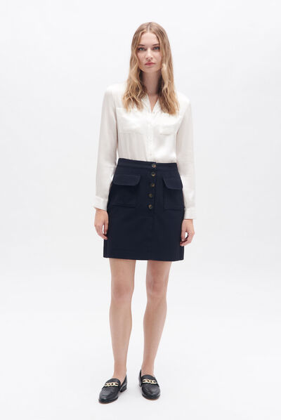 Jupe jimmy bleu marine femme