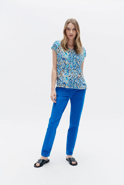 tshirt taele bleu femme
