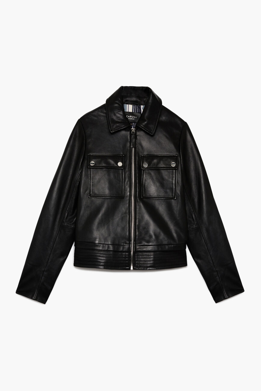 veste rachel 100% cuir noir femme