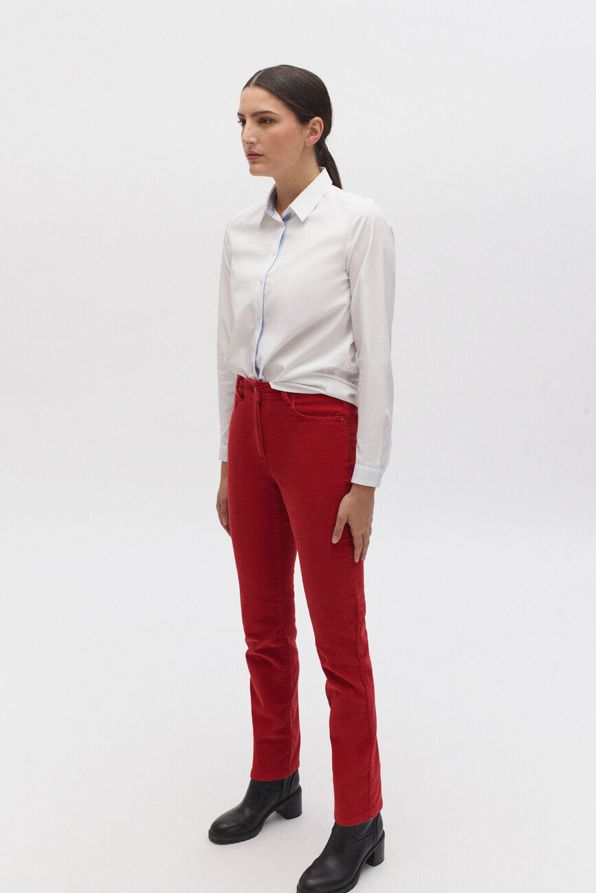 Hose Chicago Samt rot damen
