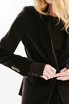 Aurora blazer chocolate brown woman