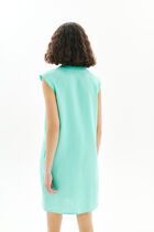 Pamela 100% linen dress mint green woman