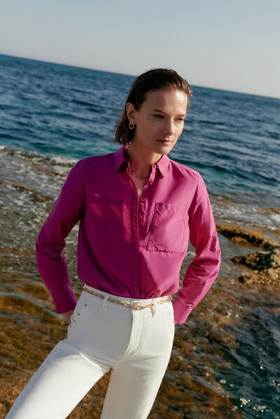Chemise eden violet femme