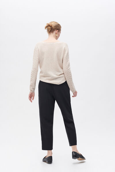 Pull mael beige femme