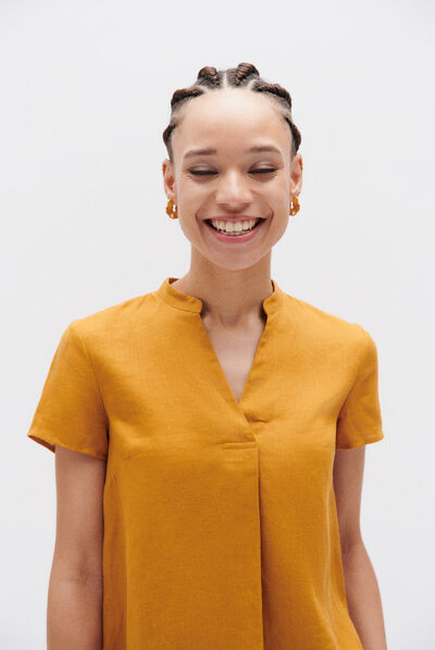 Blusa Kat amarillo mostaza mujer