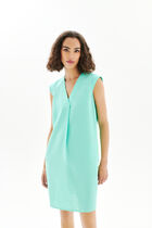 Pamela 100% linen dress mint green woman