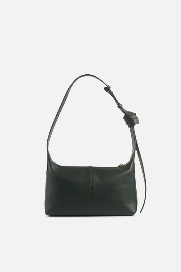 Sac Soa en cuir naturel vert kaki femme