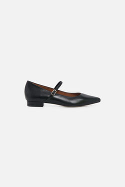 Ballerinas Alissa aus echtem Leder schwarz damen